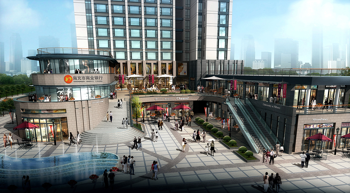 石材幕墙施工.南充商业银行