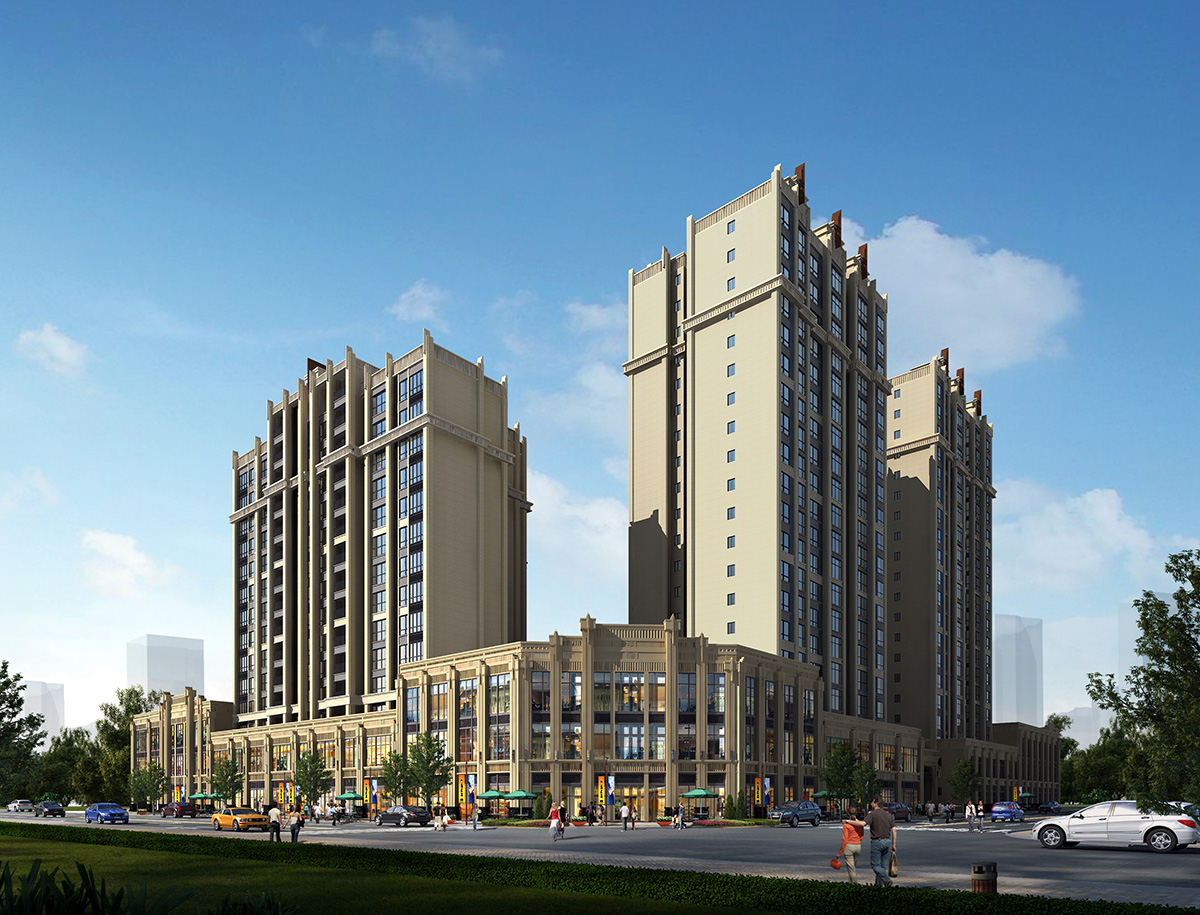 石材幕墙设计.锦城&middot;豪庭商业楼