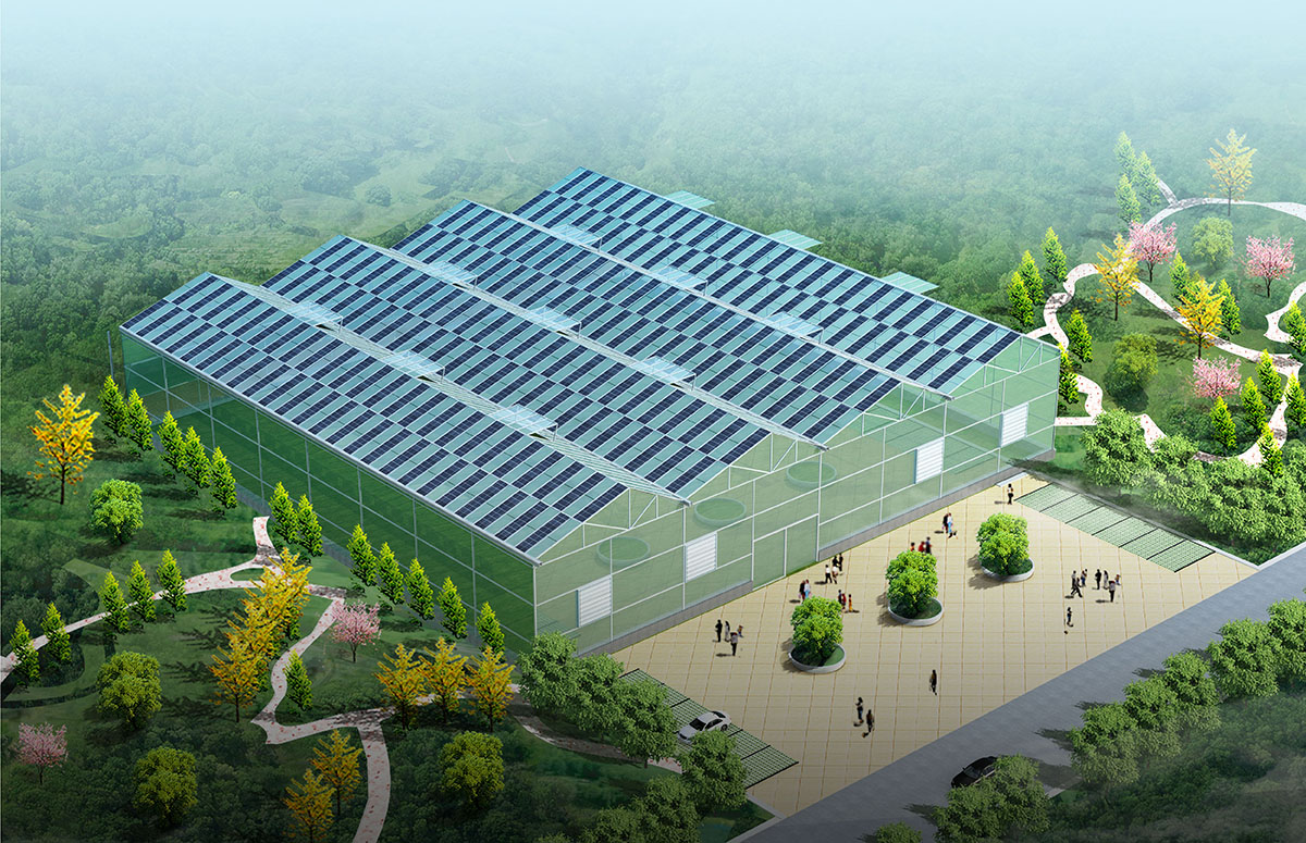 新型幕墙设计.光伏发电温室