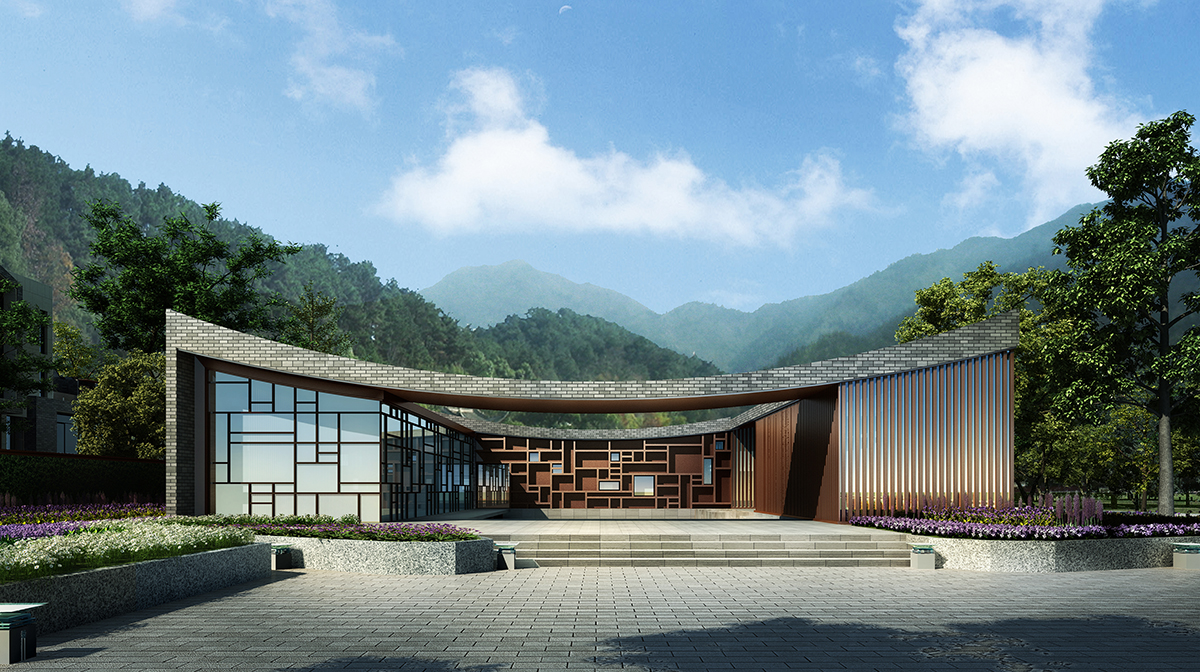 铝格栅幕墙设计.悦青城